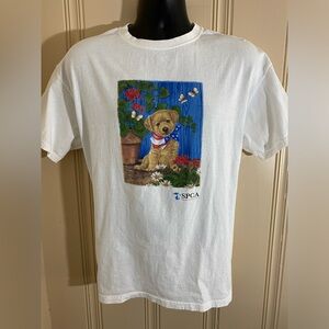 Vintage 2000’s SPCA Patriotic Dog T-Shirt Large
